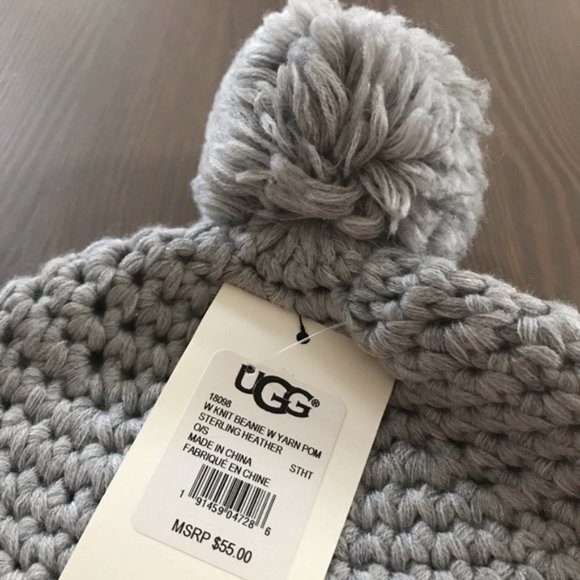 ugg beanie hat with pom pom